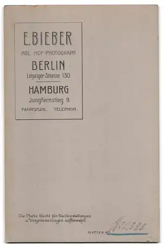 Fotografie E. Bieber, Berlin, Leipziger-Strasse 130, Bürgerliches Paar im Portrait