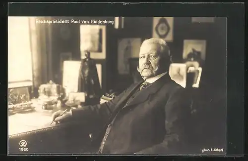 AK Reichspräsident Paul von Hindenburg