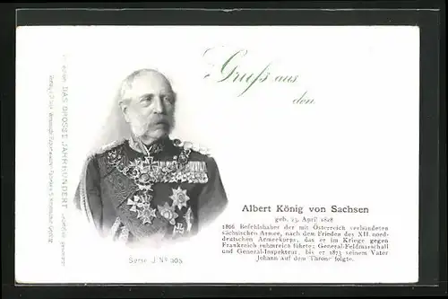 AK Albert König von Sachsen in Galauniform