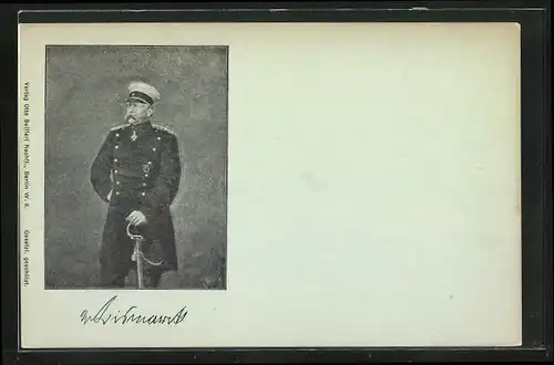 Künstler-AK Otto von Bismarck in Uniform