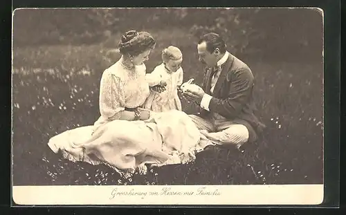 AK Grossherzog von Hessen-Darmstadt mit Familie