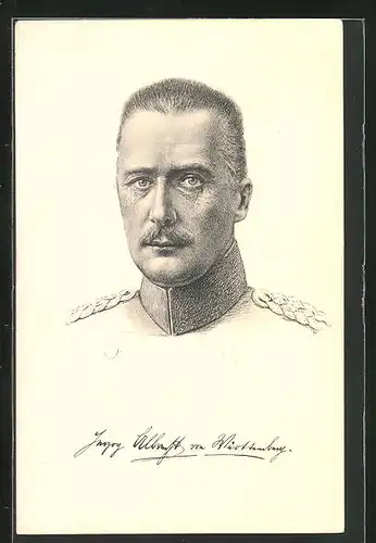 AK Herzog Albrecht von Württemberg in Uniform