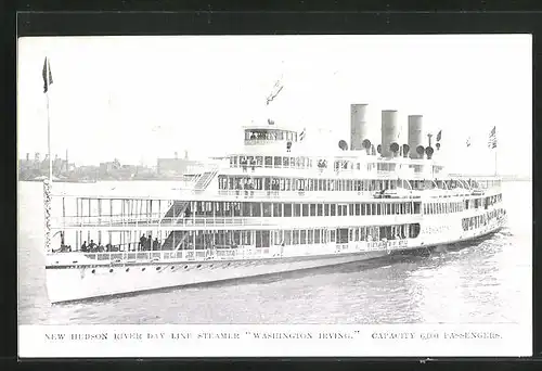 AK New Hudson River Day Line Steamer Washington Irving, Binnenschiff