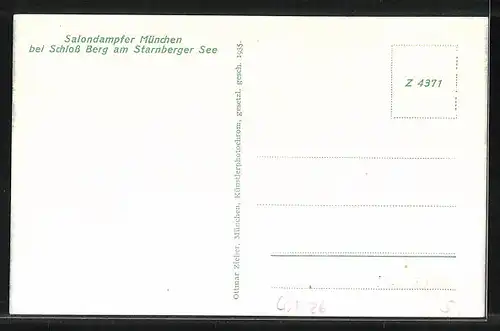 AK Starnberg, Salondampfer München bei Schloss Berg am Starnberger See