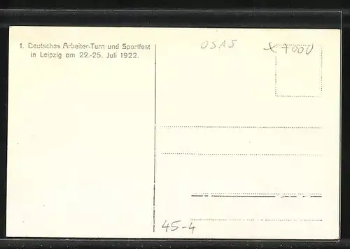 AK Leipzig, 1. Deutsches Arbeiter-Turn und Sportfest 1922, Vorturnen