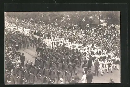 AK Leipzig, 1. Deutsches Arbeiter-Turn und Sportfest 1922, Eröffnungsumzug