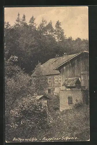 AK Gühlen Glienicke, Gasthaus Boltenmühle in der Ruppiner Schweiz