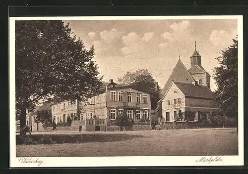 AK Wesenberg, Marktplatz mit Kirche