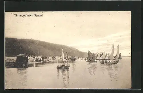 AK Timmendorfer Strand, Segelboote am Strand