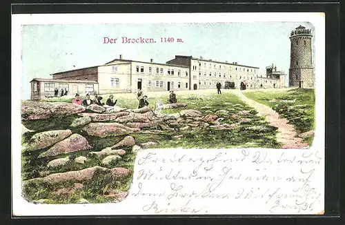 AK Brocken /Harz, Aussichtsturm und Brockenhotel
