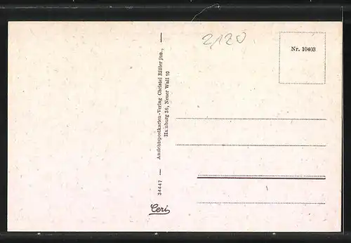 AK Lüneburg, Strassenpartie am Sande und Reichenbachdenkmal