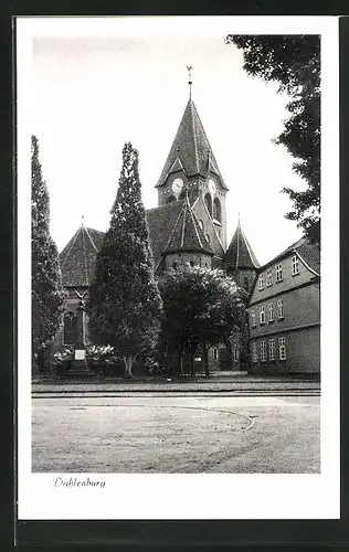 AK Dahlenburg, Blick auf die Kirche St. Johannis