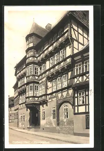 AK Stolberg /Harz, Konsistorium in Fachwerkbauweise