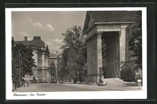 AK Meiningen, Strassenpartie am Theater