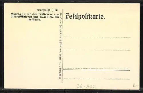 Künstler-AK sign. Schellmann: Wir halten durch!