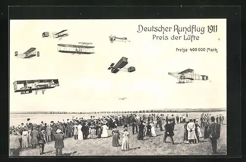 AK Deutscher Rundflug 1911, Preis der Lüfte