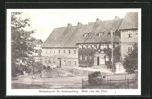 AK St. Andreasberg, Blick von der Post auf Brauerei & Restaurant