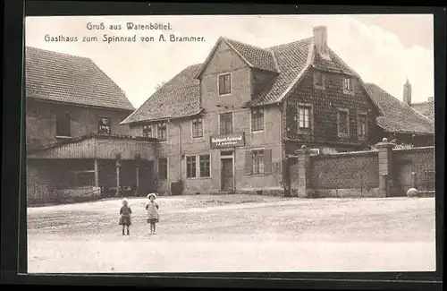 AK Watenbüttel, Gasthaus zum Spinnrad von A. Brammer