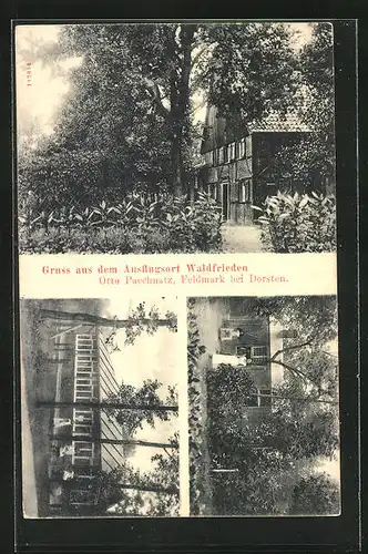 AK Feldmark / Dorsten, Gasthaus Waldfrieden, Inh. Otto Paechtnatz