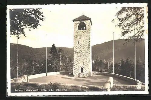 AK Triberg, Ehrenmal, Glockenturm