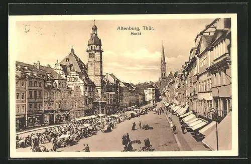 AK Altenburg /Thür., Markt, Rathaus, Kirche