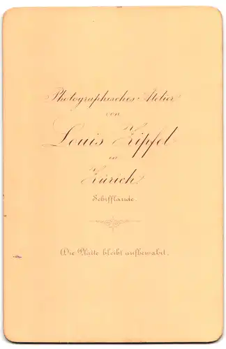 Fotografie Louis Zipfel, Zürich, älterer Herr mit prächtigem Vollbart