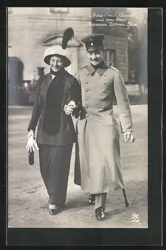 AK Prinz Ernst August mit seiner Braut Prinzessin Victoria Luise