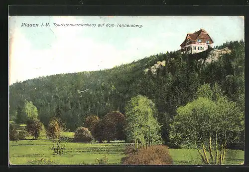 AK Plauen i. V., Touristenvereinshaus auf dem Tenneraberg
