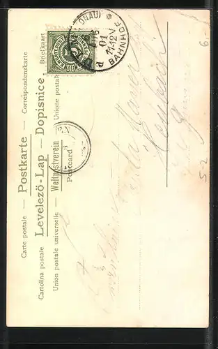 Künstler-AK Dame mit Hut und Schleife, Jugendstil