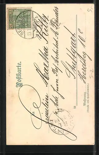 Künstler-AK Damen in altertümlicher Bekleidung, Jugendstil