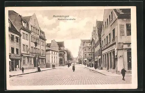 AK Memmingen, Hotel in der Maximilianstrasse