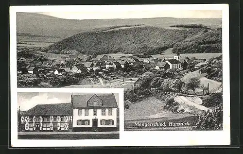 AK Mengerschied / Hunsrück, Gasthaus zur Wildburg, Inh. Willi Krein
