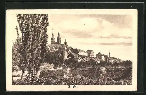 AK Fritzlar, Ortspartie mit Kirchen