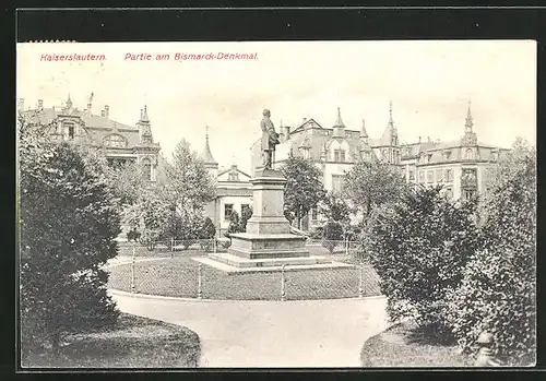 AK Kaiserslautern, Partie am Bismarck-Denkmal