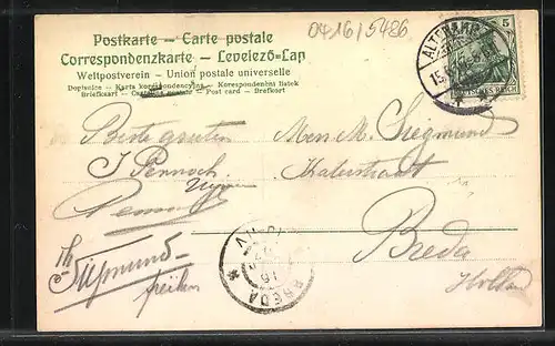 AK Altenahr /Ahrtal, Panorama mit weissem Kreuz und Ort