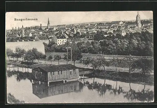 AK Sangerhausen, Panorama mit Kirchen