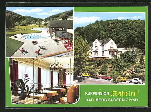 AK Bad Bergzabern /Pfalz, Hotel u. Kurpension Daheim, Kurtalstrasse 26