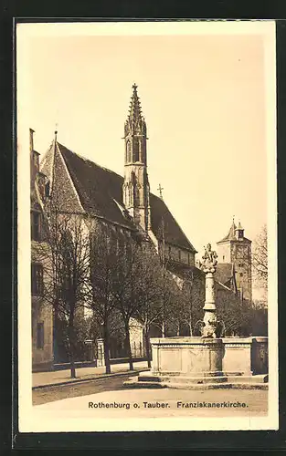 AK Rothenburg o. Tauber, Franziskanerkirche