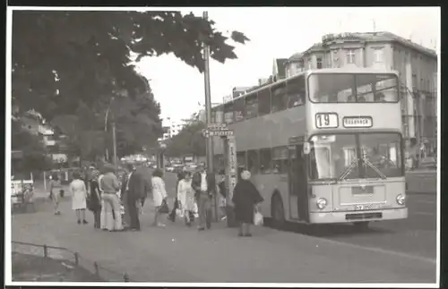 Fotografie Bus MAN-Büssing, BVG Doppeldecker-Linienbus in Berlin, Linie 19 Richtung Roseneck