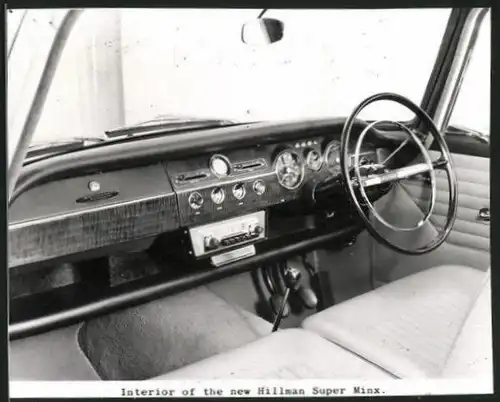 Fotografie Auto Hillman Super Minx, Interieur - Innenansicht