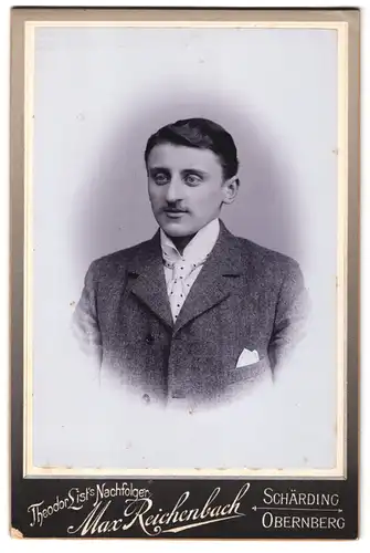 Fotografie Max Reichenbach, Schärding, Portrait junger Mann in Tweetjacke mit Krawatte