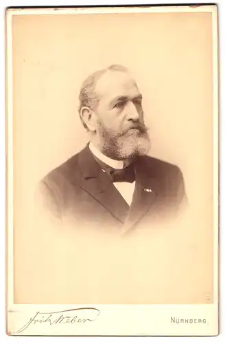 Fotografie Fritz Weber, Nürnberg, Spittlerthorgraben 45, Portrait eines alten Mannes