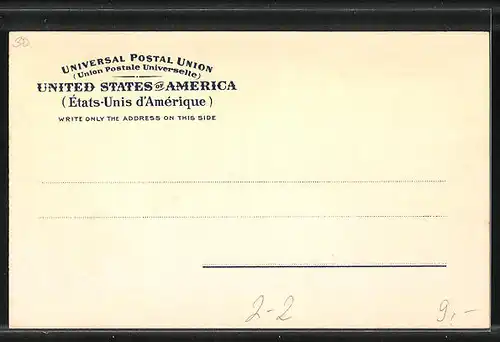AK Briefmarken und Wappen der U.S.A.