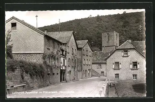 AK Appenthal im Pfälzerwald, Hauptstrasse mit Bach