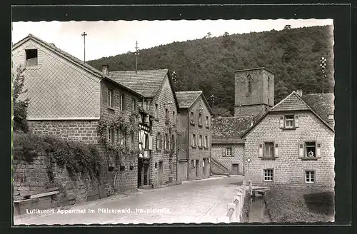 AK Appenthal im Pfälzerwald, Hauptstrasse mit Bach