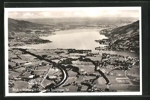 AK Tegernsee, Blick vom Wallberg ins Tegernseer Tal