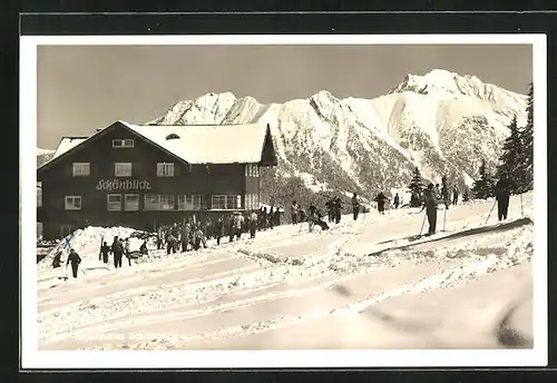 AK Oberstdorf, Alpenhotel Schönblick im Winterkleid