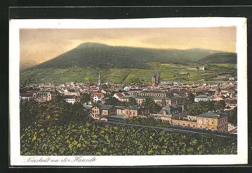 AK Neustadt an der Haardt, Totalansicht aus der Vogelschau