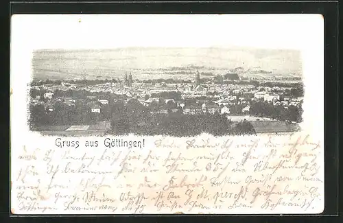 AK Göttingen, Panorama mit Kirchen