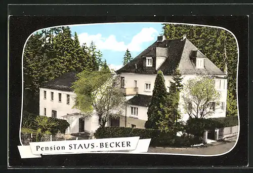 AK Bottenhorn b. Gladbach, Pension Staus-Becker, Waldstrasse 6